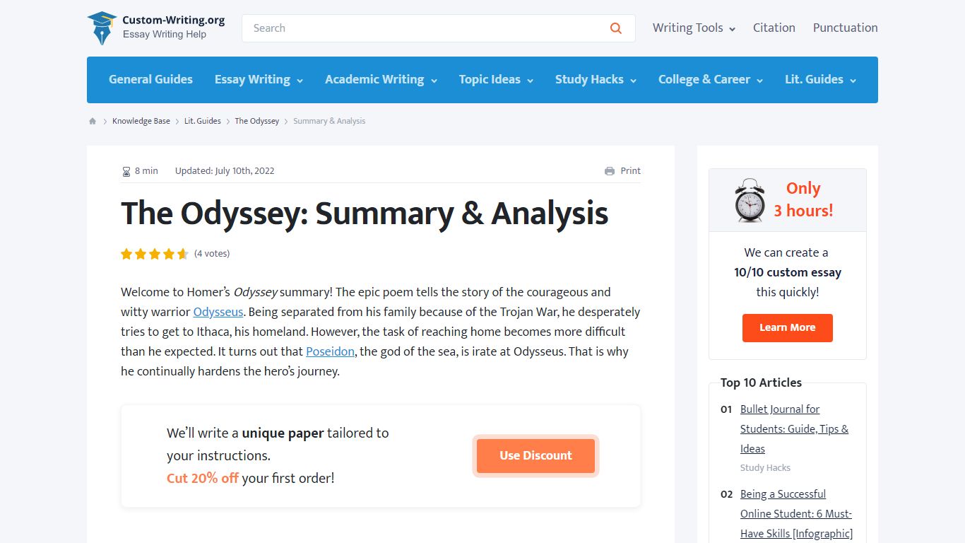 The Odyssey: Summary & Analysis [+ Timeline] - Knowledge Base